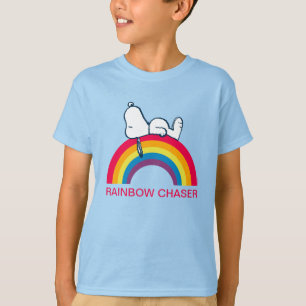 Snoopy   Traum in farbigem Regenbogen T-Shirt