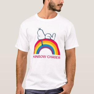 Snoopy   Traum in farbigem Regenbogen T-Shirt