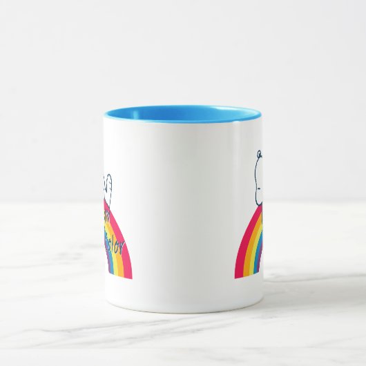 Snoopy | Traum in farbigem Regenbogen Tasse (Zentrum)