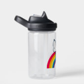 Snoopy | Traum in farbigem Regenbogen Trinkflasche (rechts)