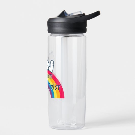 Snoopy | Traum in farbigem Regenbogen Trinkflasche (Links)