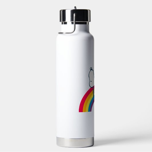 Snoopy | Traum in farbigem Regenbogen Trinkflasche (rechts)