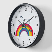 Snoopy | Traum in farbigem Regenbogen Uhr (Winkel)