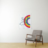 Snoopy | Traum in farbigem Regenbogen Wandteppich (Beispiel)