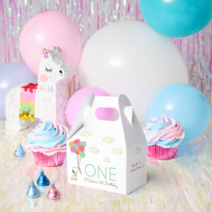 Snoopy und Ballons 1. Geburtstag Geschenkschachtel