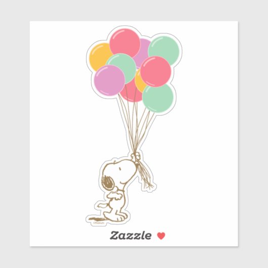 Snoopy und Balloons Aufkleber (Blatt)