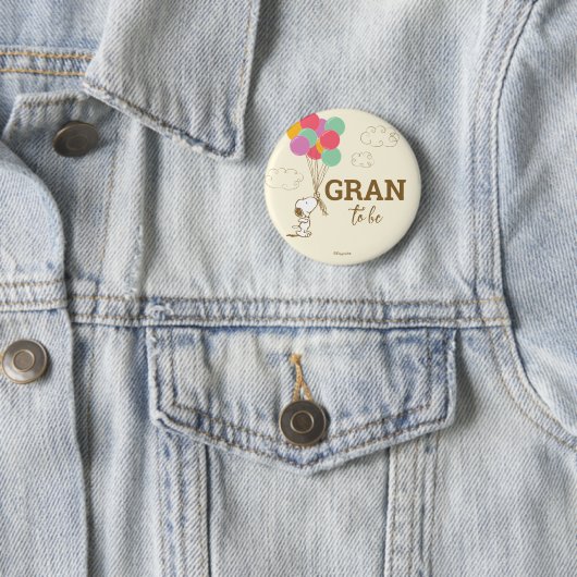 Snoopy und Balloons Baby Dusche Oma zu sein Button (Beispiel)