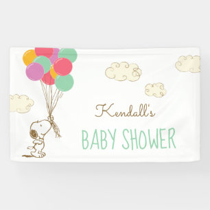 Snoopy und Balloons Babydusche Banner