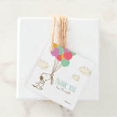 Snoopy und Balloons Babydusche Geschenkanhänger (Beispiel)