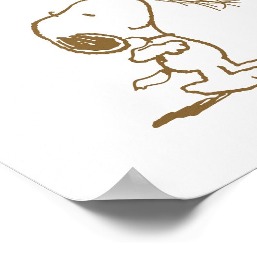 Snoopy und Balloons Babydusche Poster (Ecke)