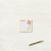 Snoopy und Balloons | Fügen Sie Ihren Namen Post-i Post-it Klebezettel (Auf Schreibtisch)