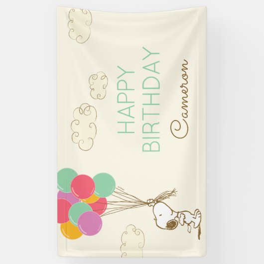 Snoopy und Balloons Geburtstag Banner (Vertikal)