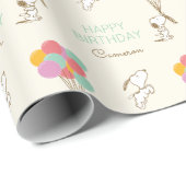 Snoopy und Balloons Geburtstag Geschenkpapier (Rolleneckpunkt)