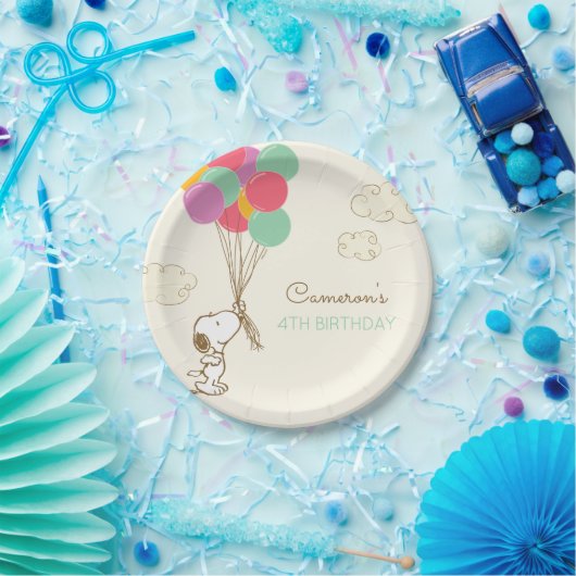 Snoopy und Balloons Geburtstag Pappteller (Party)