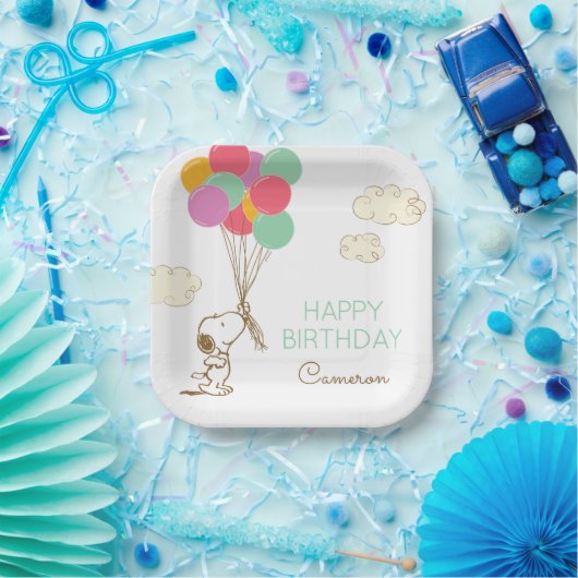 Snoopy und Balloons Geburtstag Pappteller (Party)