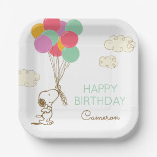 Snoopy und Balloons Geburtstag Pappteller