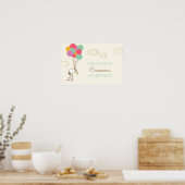 Snoopy und Balloons Geburtstag Poster (Küche)