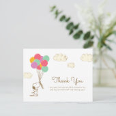 Snoopy und Balloons Geburtstag Postkarte (Stehend Vorderseite)