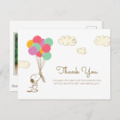 Snoopy und Balloons Geburtstag Postkarte (Vorne/Hinten)