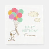 Snoopy und Balloons Geburtstag Serviette (Vorderseite)