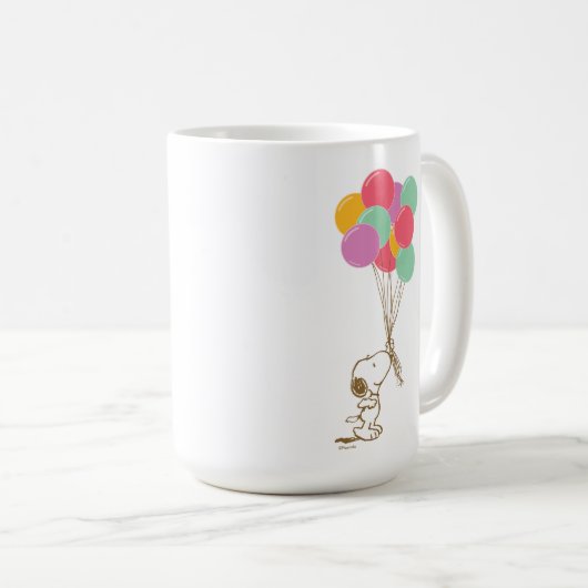 Snoopy und Balloons Kaffeetasse (VorderseiteRechts)