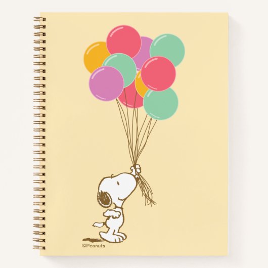 Snoopy und Balloons-Notebook Notizblock (Vorderseite)
