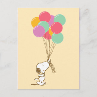 Snoopy und Balloons Postkarte