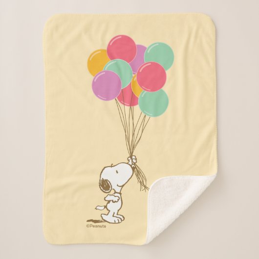 Snoopy und Balloons Sherpa Blanket Sherpadecke (Vorderseite)