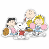 Snoopy und der Gang Play Football Aufkleber (Vorderseite)