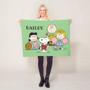 Snoopy und der Gang Play Football Fleecedecke