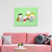 Snoopy und der Gang Play Football Leinwanddruck (Insitu (Wohnzimmer))
