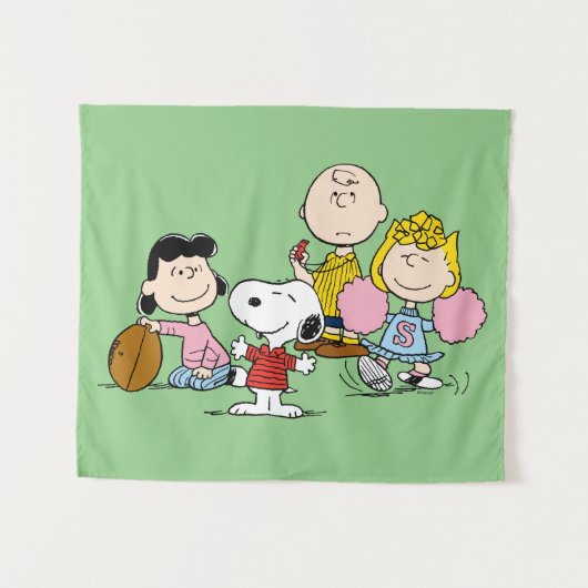 Snoopy und der Gang Play Football Wandteppich (Vorderseite (Horizontal))