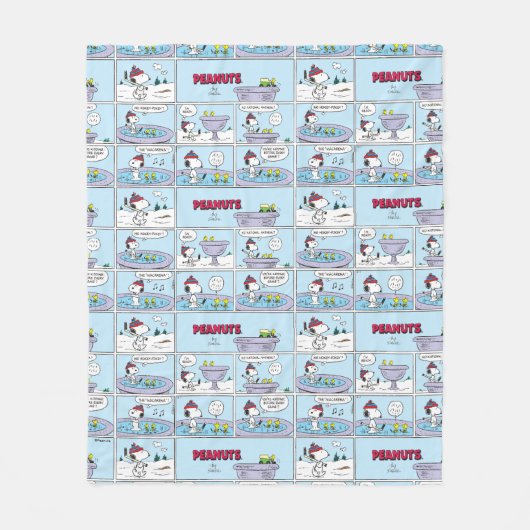 Snoopy und die Zamboni-Crew Fleecedecke (Vorderseite)