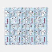 Snoopy und die Zamboni-Crew Fleecedecke (Vorderseite (Horizontal))