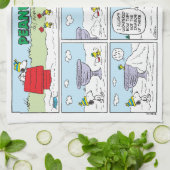 Snoopy und die Zamboni-Crew Geschirrtuch (Gefaltet)