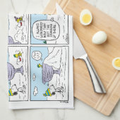 Snoopy und die Zamboni-Crew Geschirrtuch (Viertel Falte)