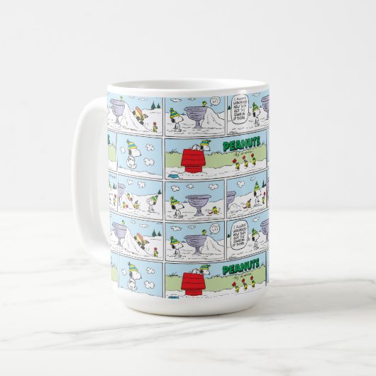 Snoopy und die Zamboni-Crew Kaffeetasse (Vorderseite Links)