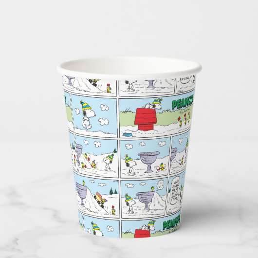 Snoopy und die Zamboni-Crew Pappbecher (Rückseite)