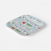 Snoopy und die Zamboni-Crew Pappteller (Gewinkelt)