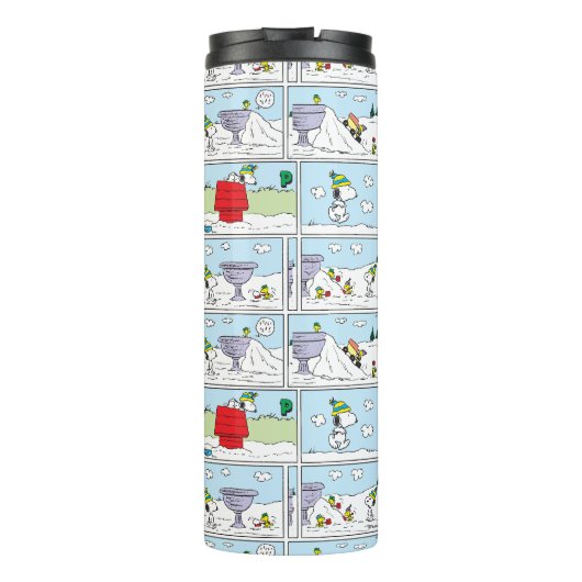 Snoopy und die Zamboni-Crew Thermosbecher (Rückseite)