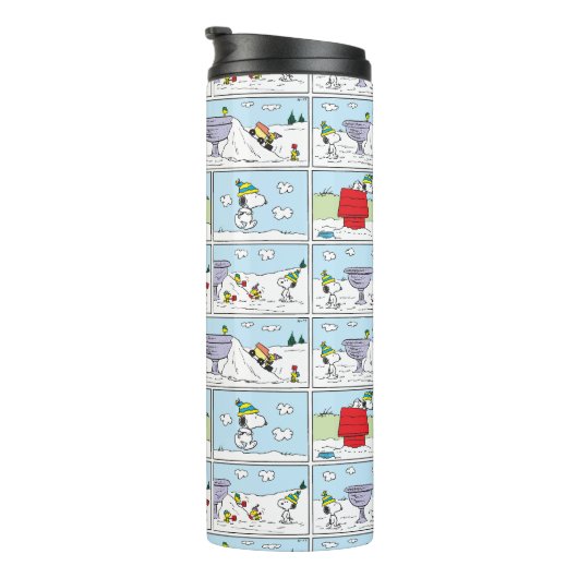 Snoopy und die Zamboni-Crew Thermosbecher (Nach rechts gedreht)
