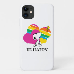 Snoopy und Holz   Rainbow Hearts Case-Mate iPhone Hülle