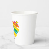 Snoopy und Holz | Rainbow Hearts Pappbecher (Links)