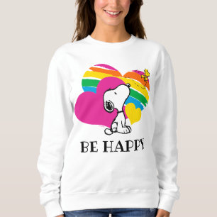 Snoopy und Holz   Rainbow Hearts Sweatshirt