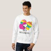 Snoopy und Holz | Rainbow Hearts Sweatshirt (Vorne ganz)