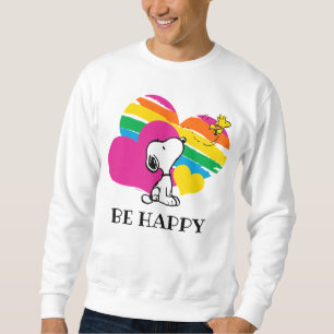 Snoopy und Holz Rainbow Hearts Sweatshirt