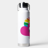 Snoopy und Holz | Rainbow Hearts Trinkflasche (Vorderseite)