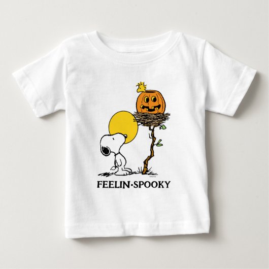 Snoopy und Holznest mit Jack O' Lantern Baby T-shirt (Vorderseite)