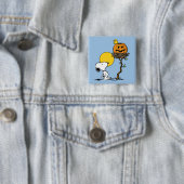 Snoopy und Holznest mit Jack O' Lantern Button (Beispiel)
