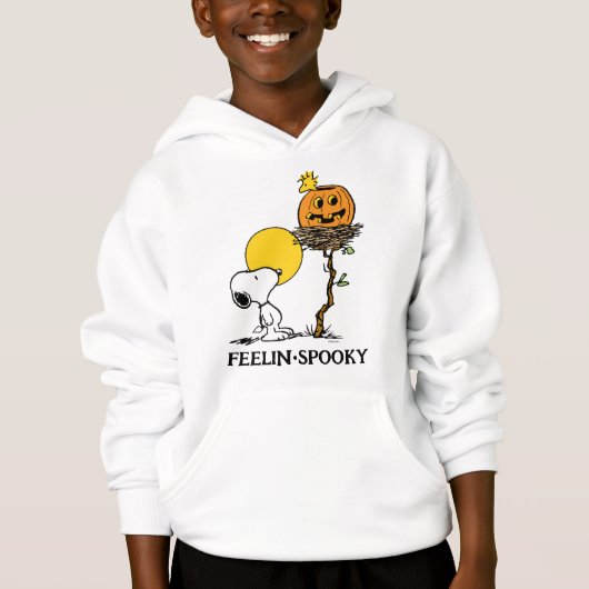 Snoopy und Holznest mit Jack O' Lantern Hoodie (Vorderseite)